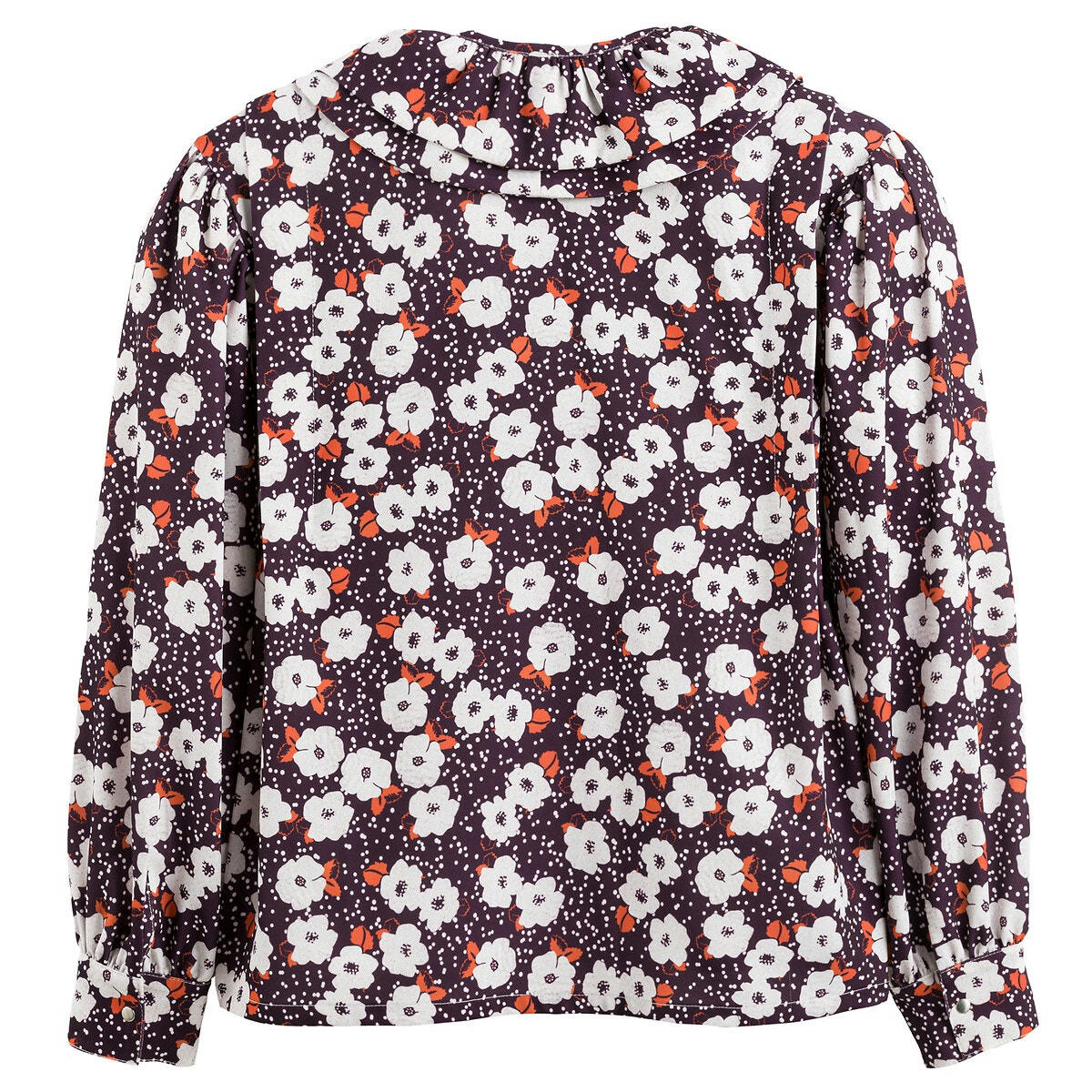 Blouse col claudine, imprimé floral