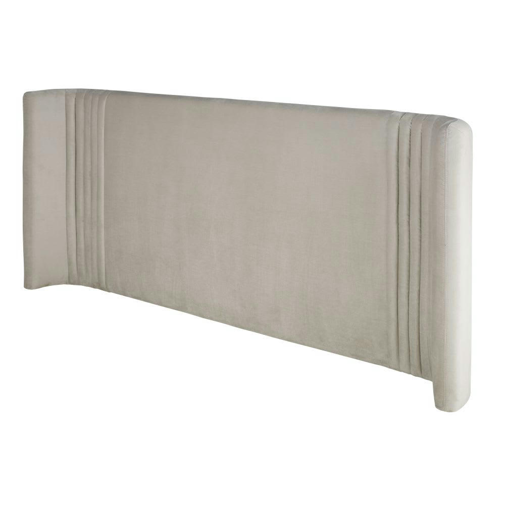 Romanza - Tête de lit 160 en velours gris clair
