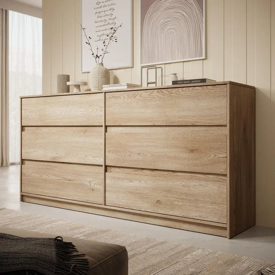 Meubella - Ladekast Cuarto - Eiken - 181 cm