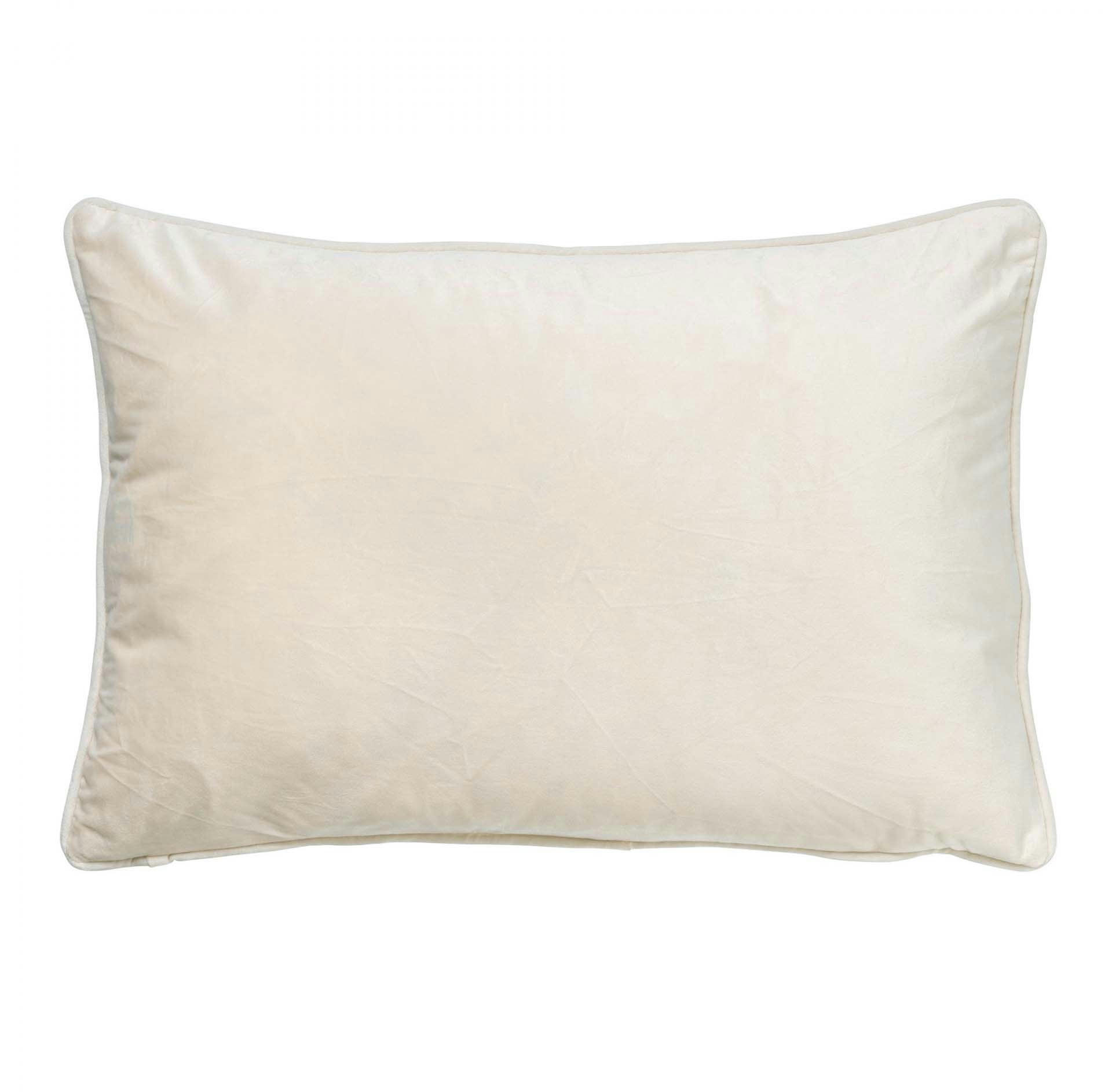 - Housse de coussin blanc en velours-40x60 cm uni