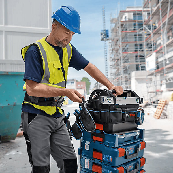 Bosch Professional GWT 20 mallette ouverte avec 8 outils, empilable L-BOXX, polyester 430 x 230 x 340 mm