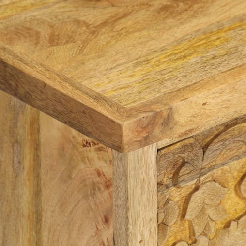 NNEVL Bedside Table Solid Mango Wood 40x30x50 cm