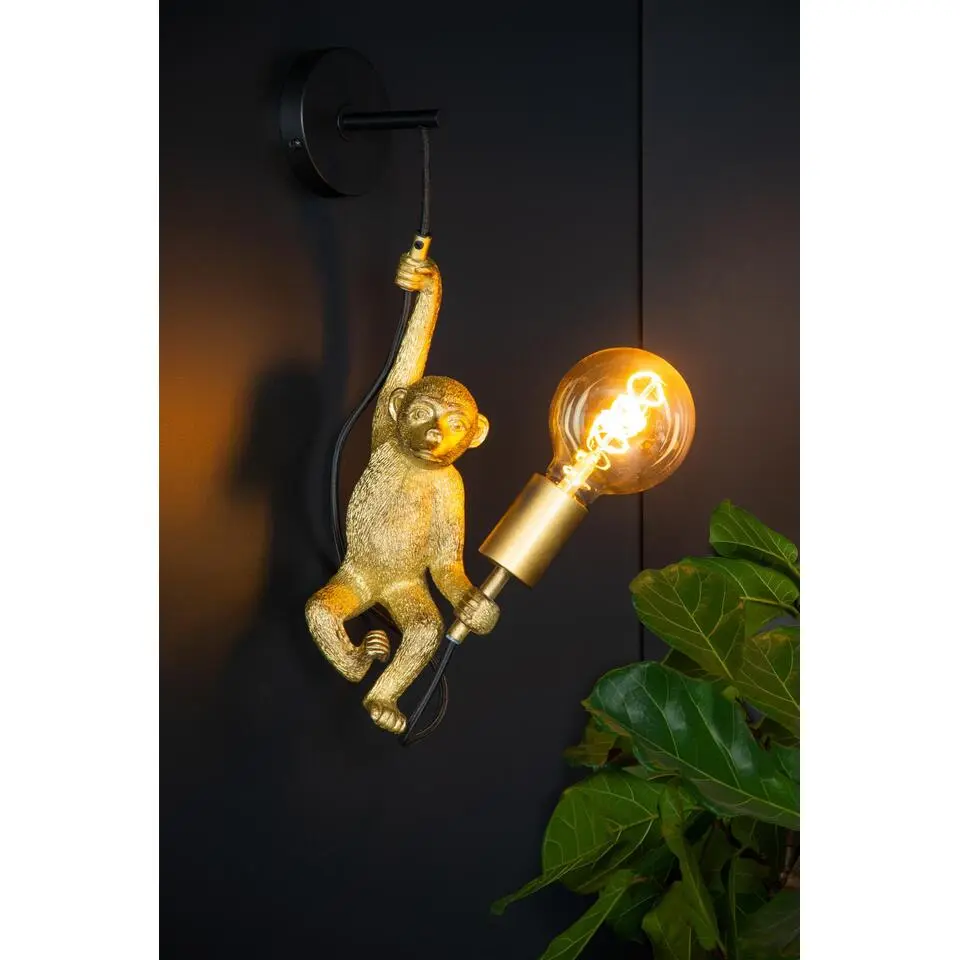 Lucide EXTRAVAGANZA CHIMP Wandlamp - Zwart