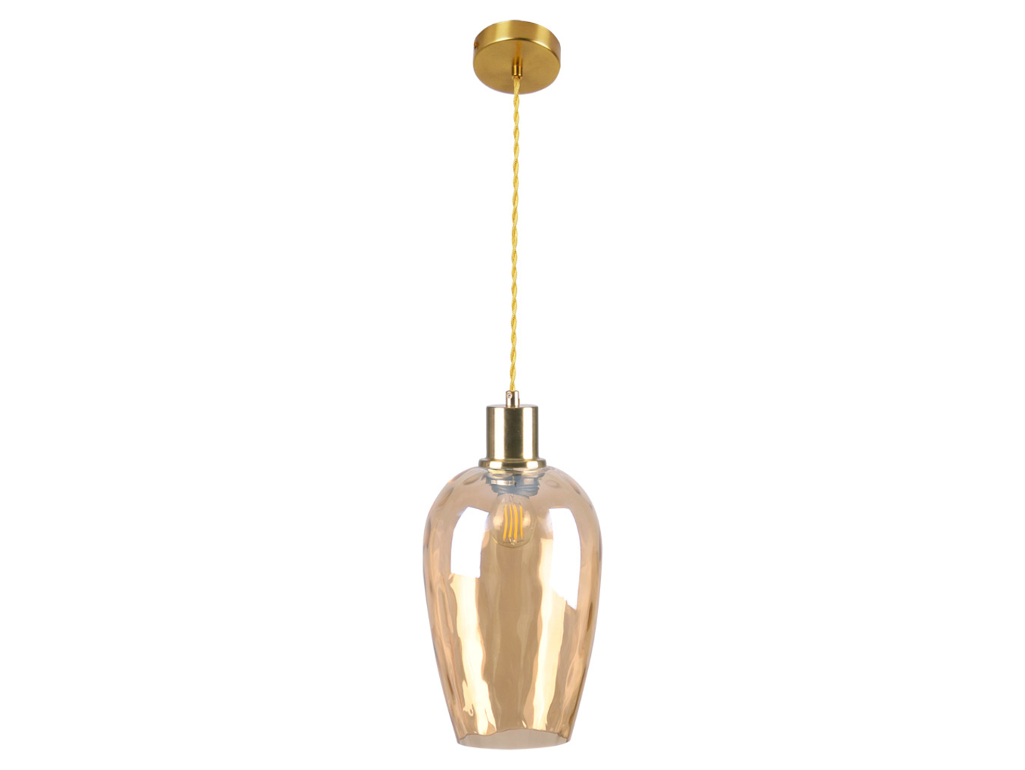 Lampa wisząca Lagri szklana złota