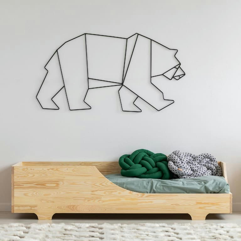 TONIO - Lit 90x190 sommier inclus naturel