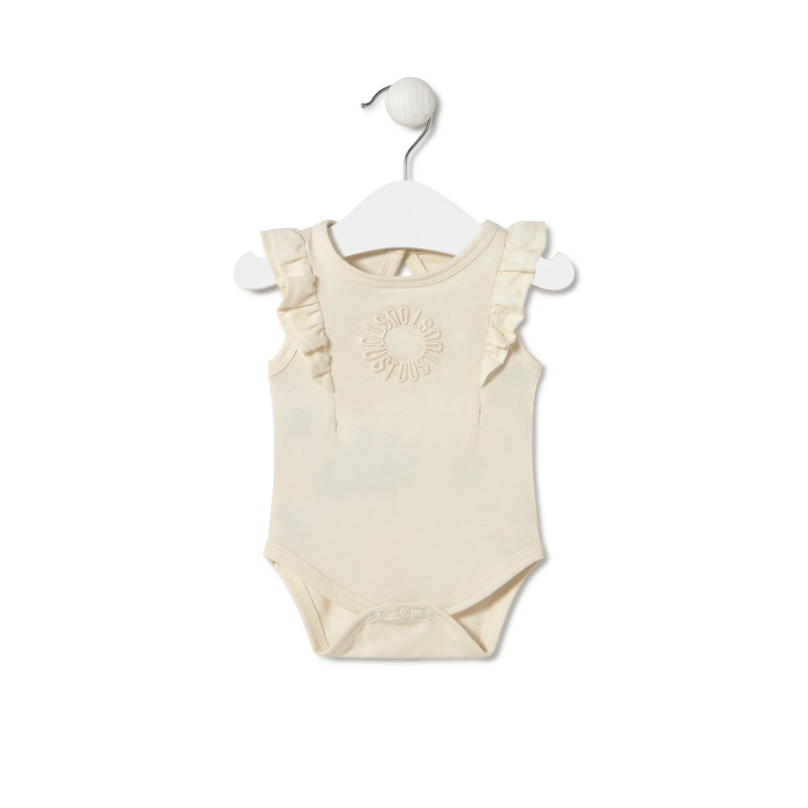 Body con volantes de bebé Classic crudo