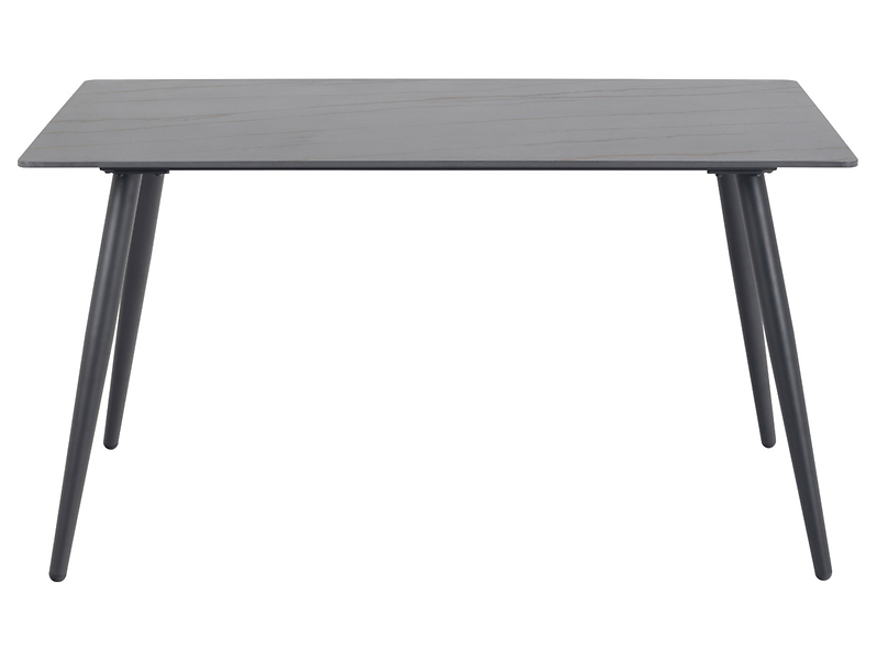 Stół prostokątny Wicklow 140x80 z płyty ceramicznej czarny