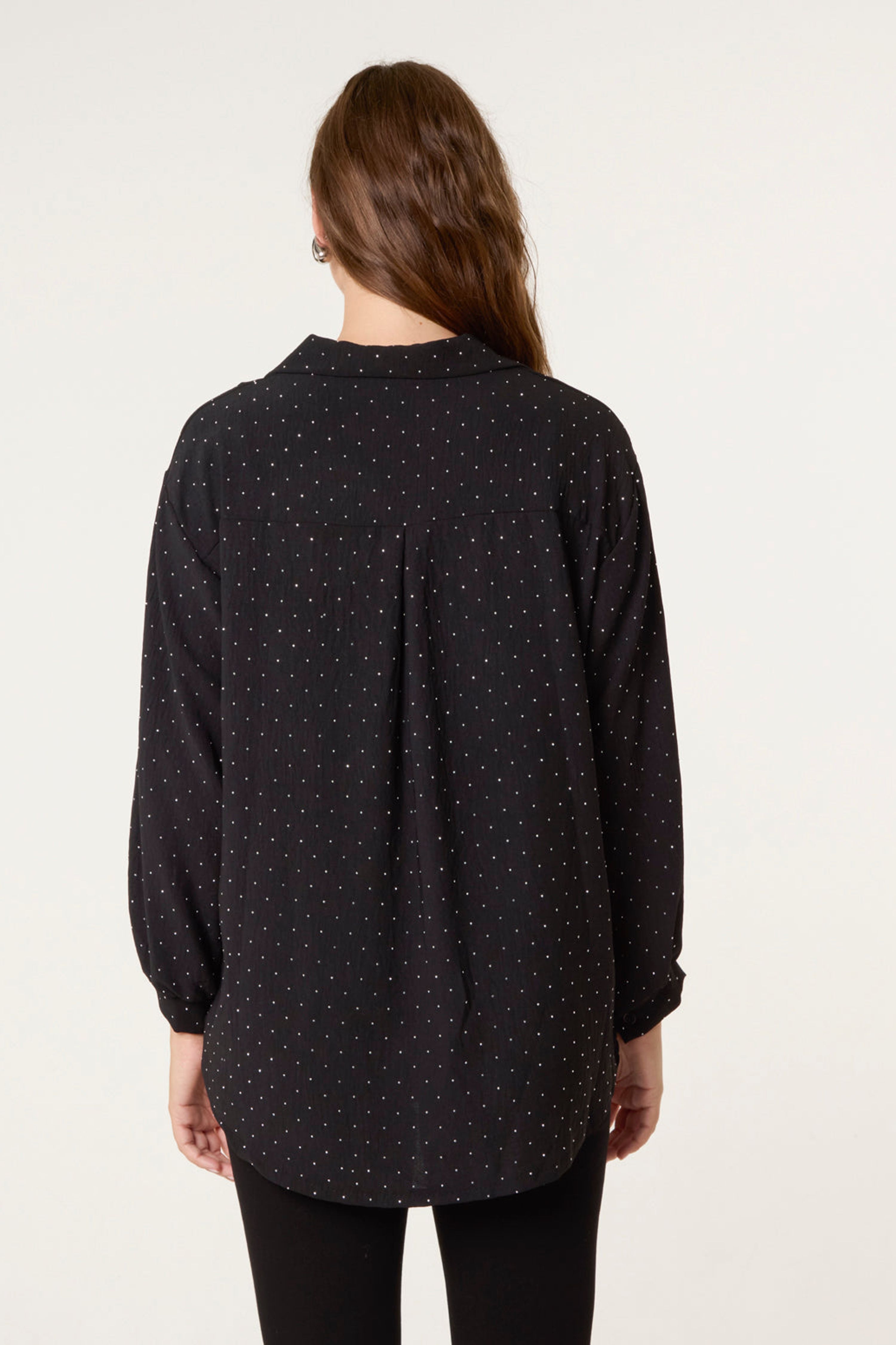 Blue Vanilla Black Diamante Shirt
