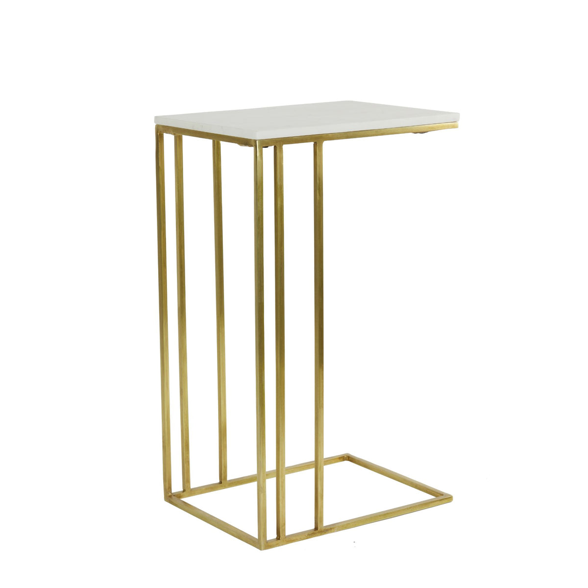 Light & Living bijzettafel Roshan - wit - 41x31x71cm