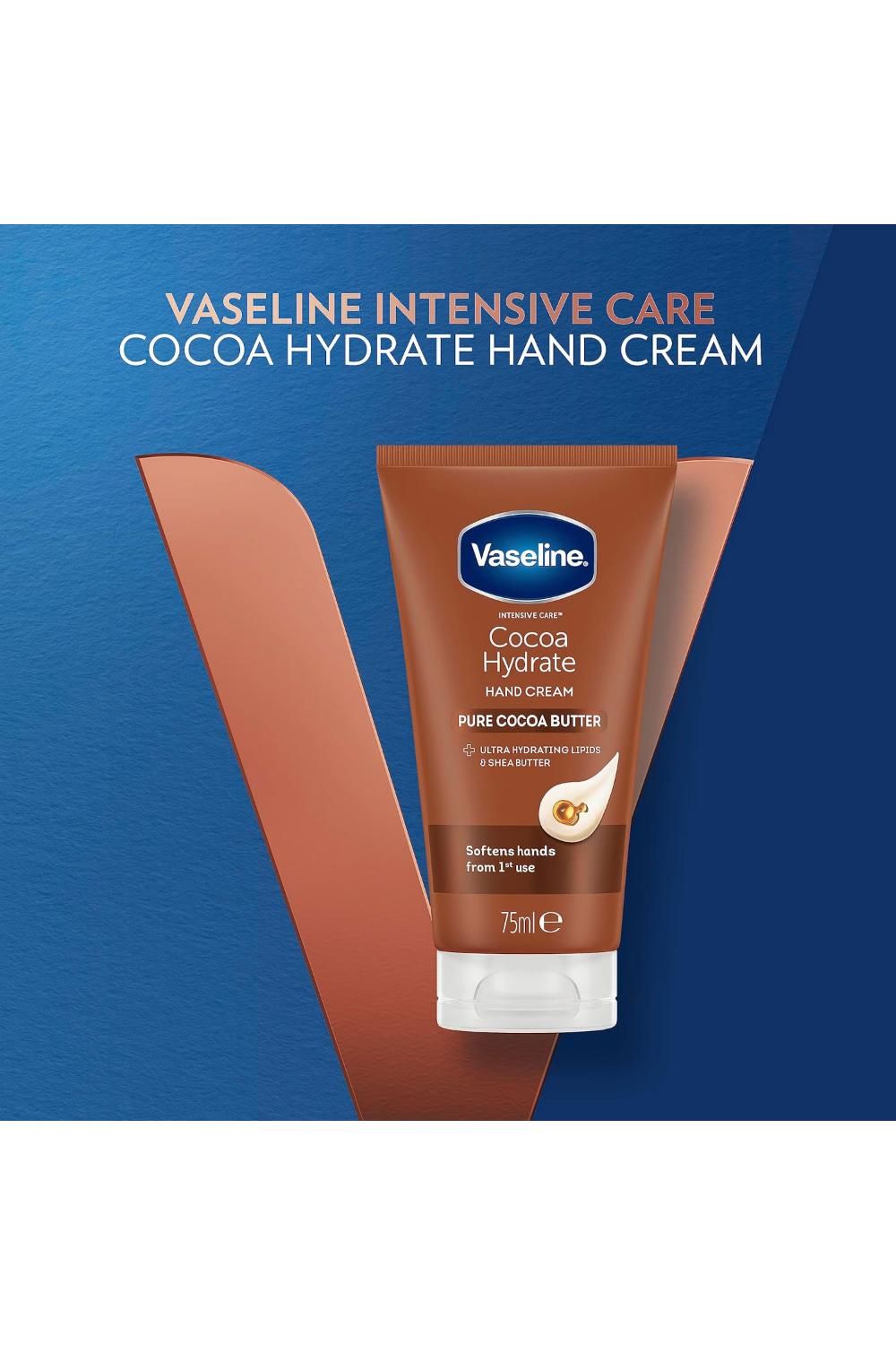 Vaseline Hand Cream' Intensive Care Pure Cocoa Butter 75ml, 4 Pack
