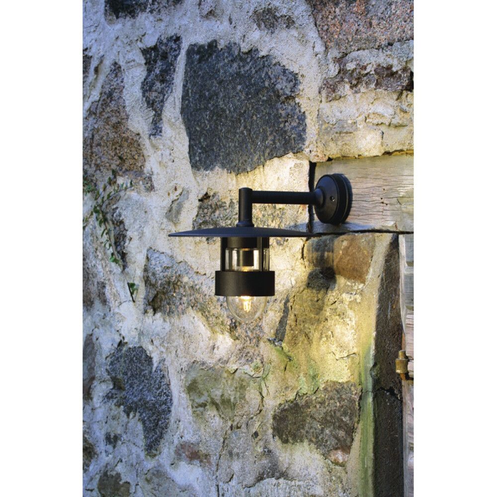 VEGGLAMPE KONSTSMIDE FREJA NED SVART IP23