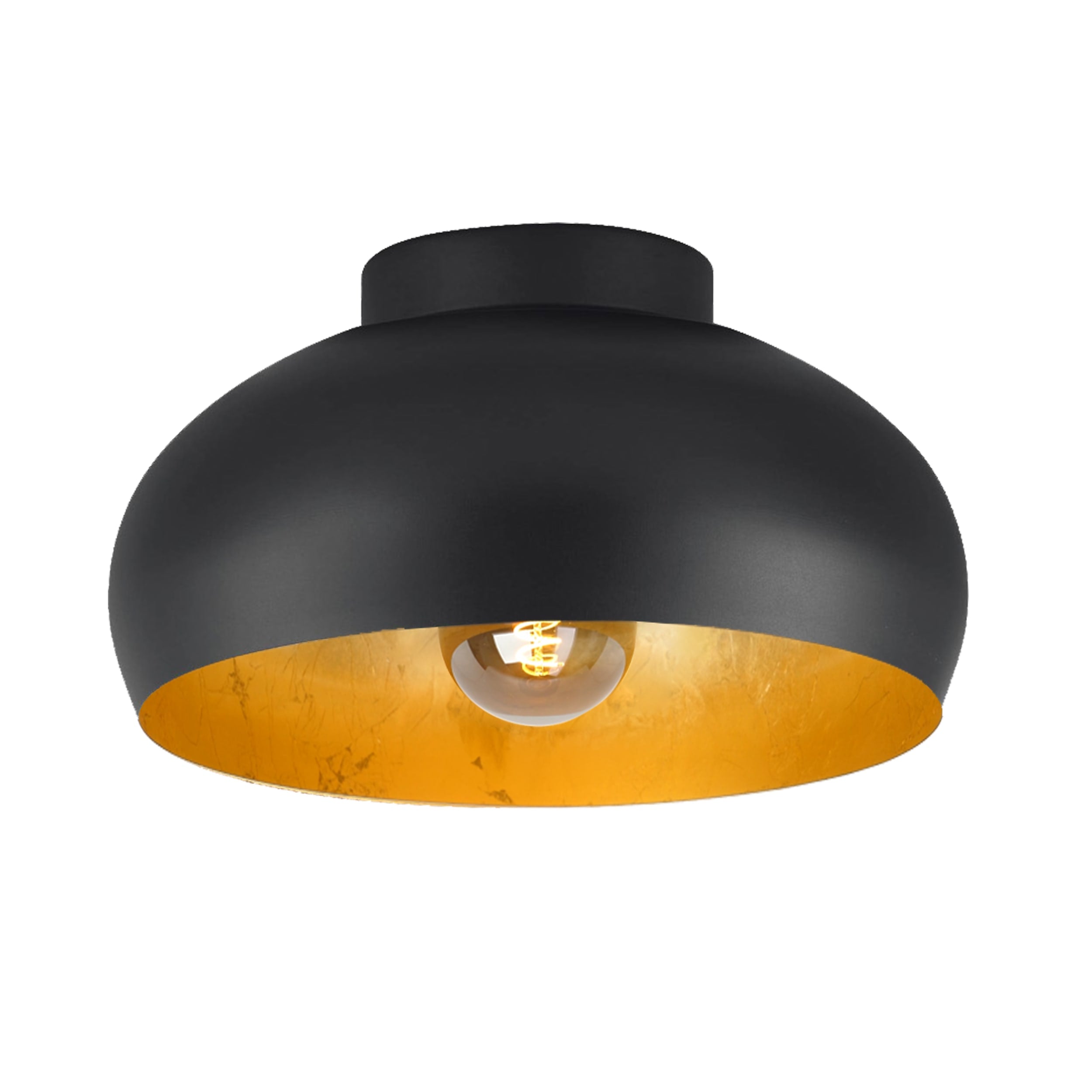 EGLO Mogano Mini Plafondlamp - E27 - Ø28 cm - Zwart Bladgoud