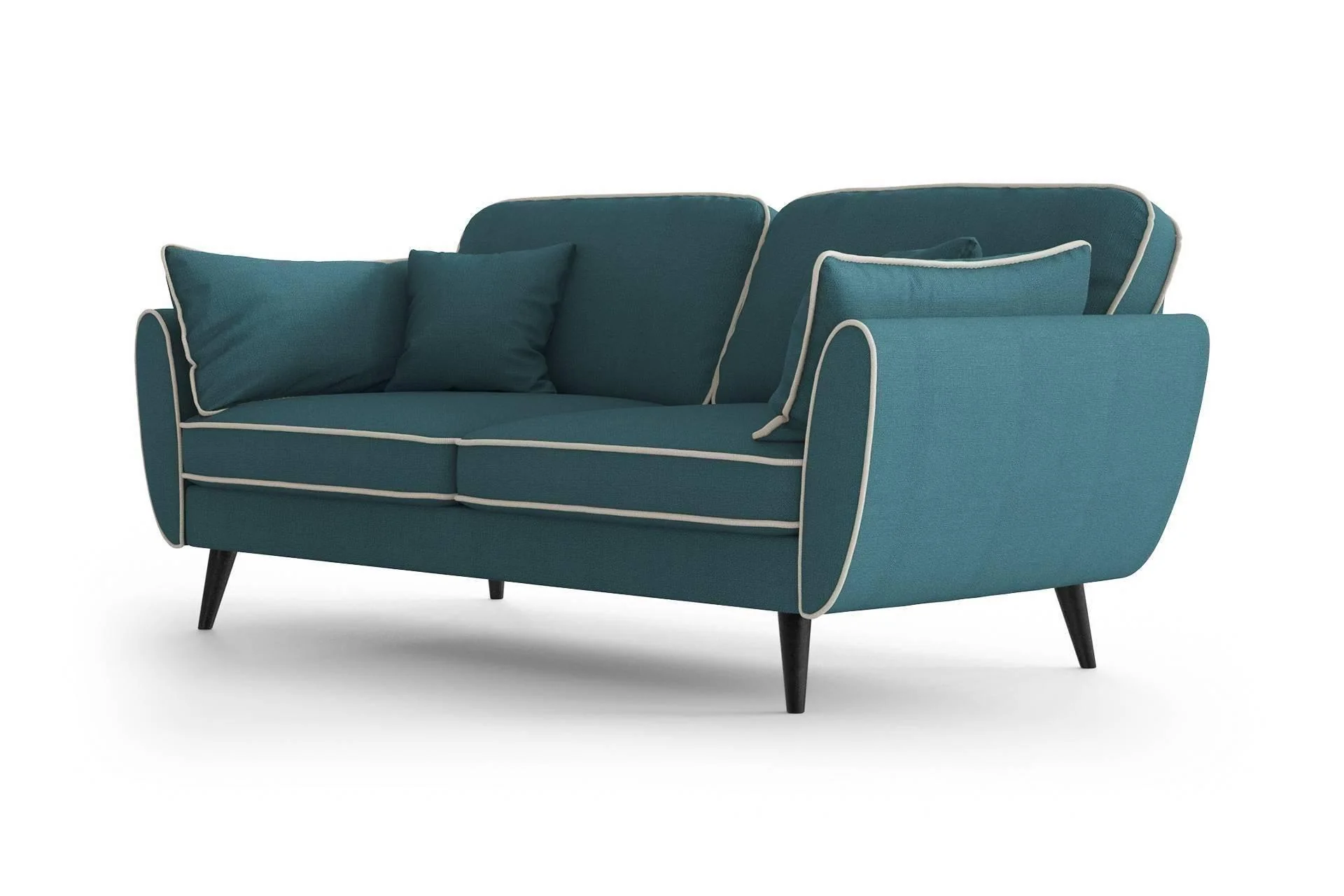 3-zitsbank Zara linnen met contrast piping