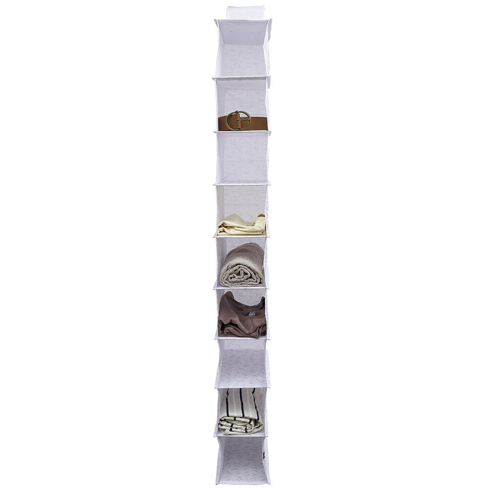 Organisateur de vêtements Blanc - 9 niveaux - 32x15xH128 cm