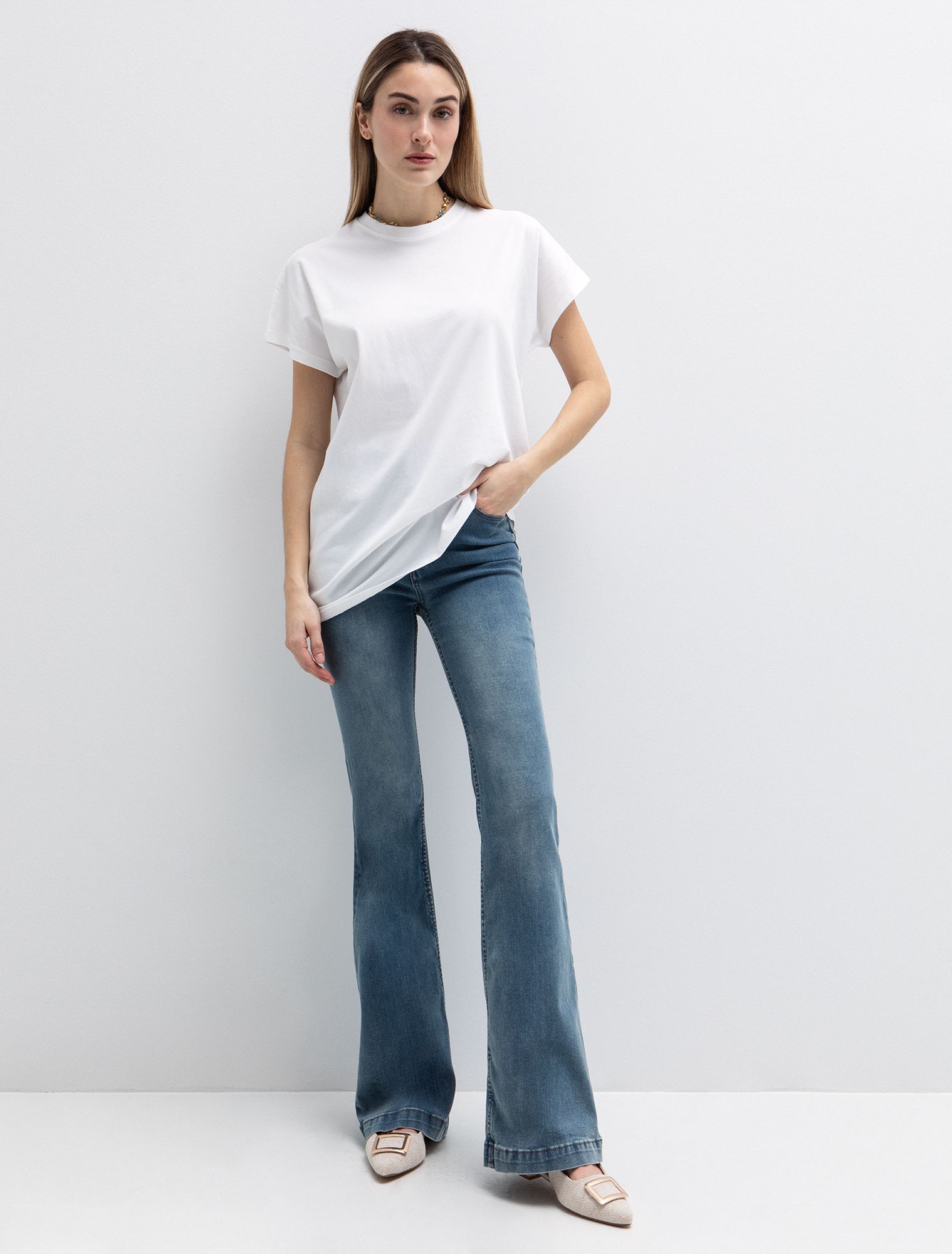 Μακρύ T-shirt βαμβακερό