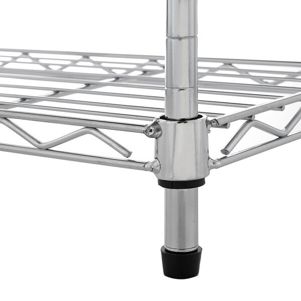 Seville Classics 3-Tier Steel Wire Shelving, 17.5" W x 7.5" D x 18.5" H