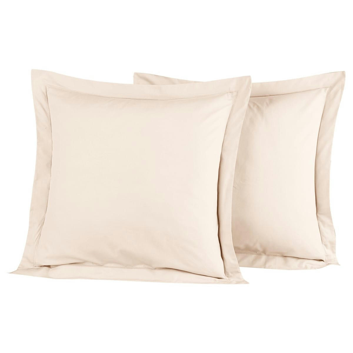 SOFT PERCALE - Lot de 2 taies d'oreiller en percale de coton petale 65x65 cm
