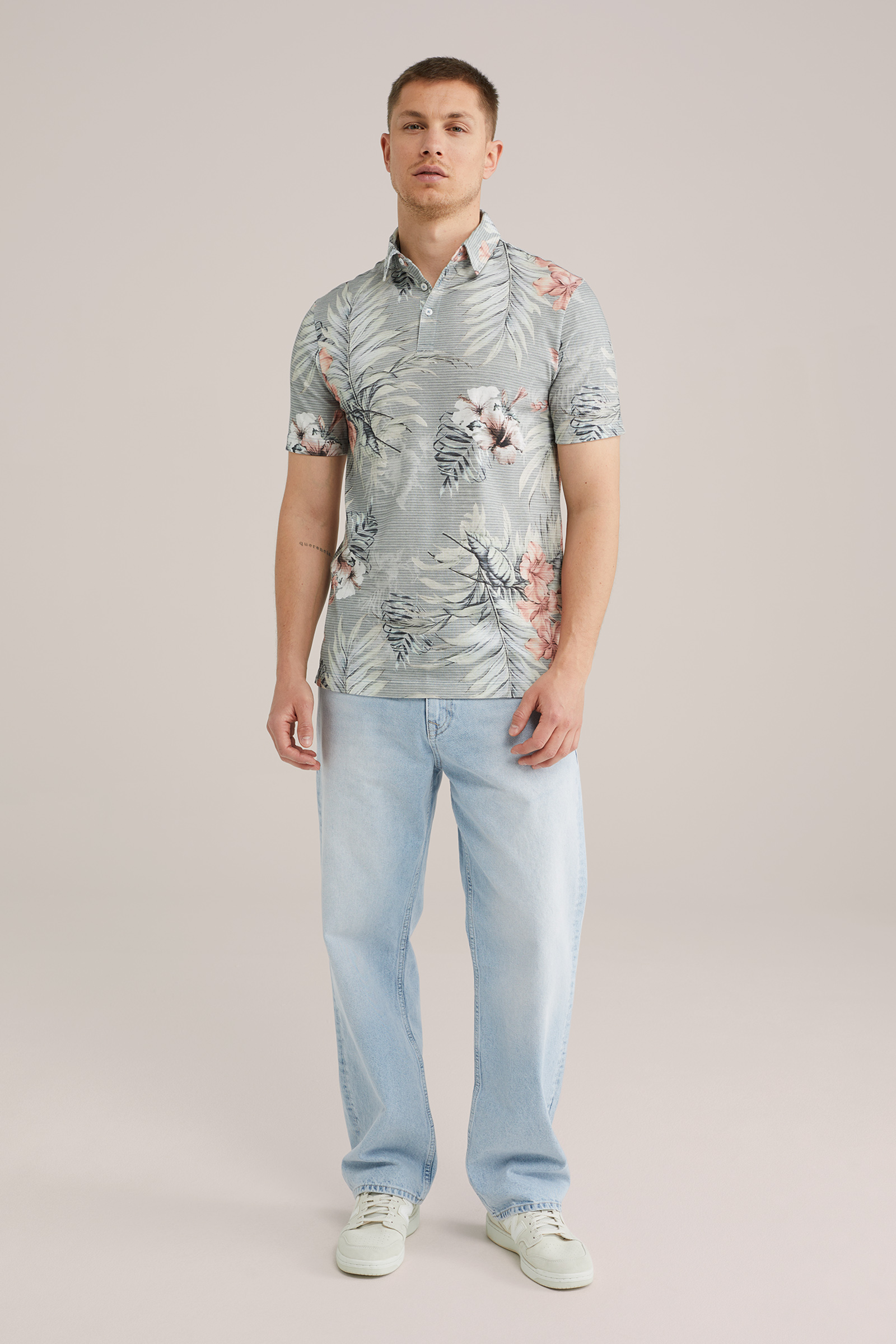 Heren Slim fit polo met print