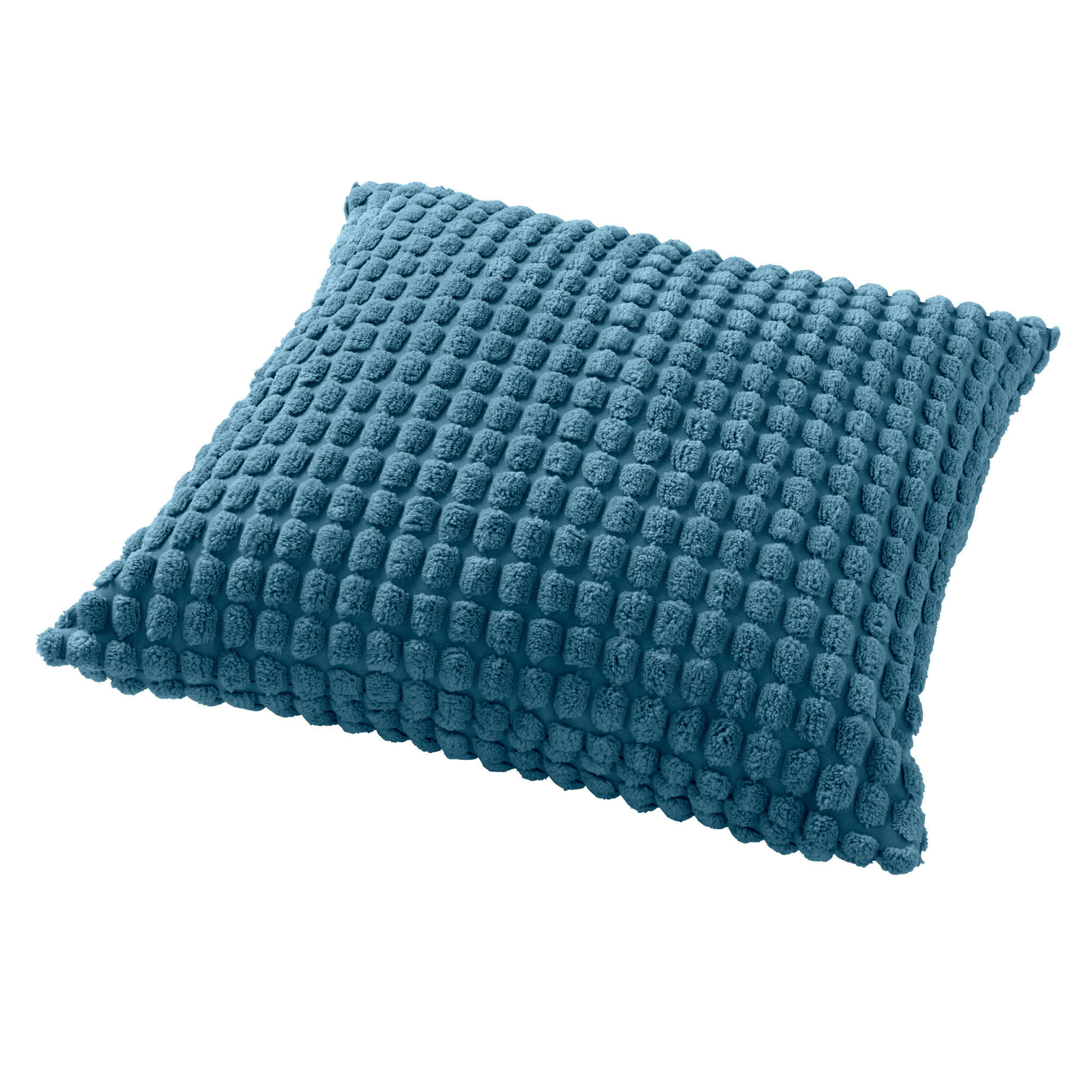 - Housse de coussin bleu en velours-45x45 cm uni