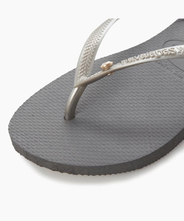 Swarovski Flip Flops Grey - Havaianas Slim Swarovski Flip Flops