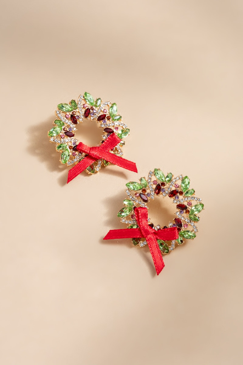 Lizette Crystal Wreath Earrings