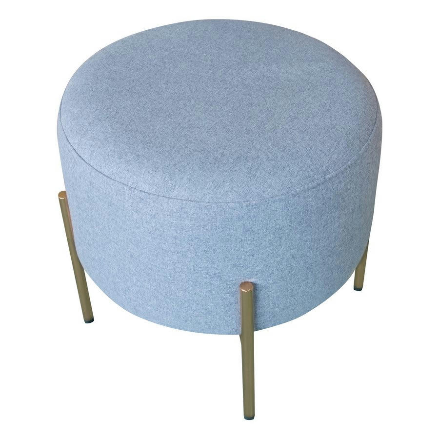 KATE - Pouf rond 40x40 cm gris foncé