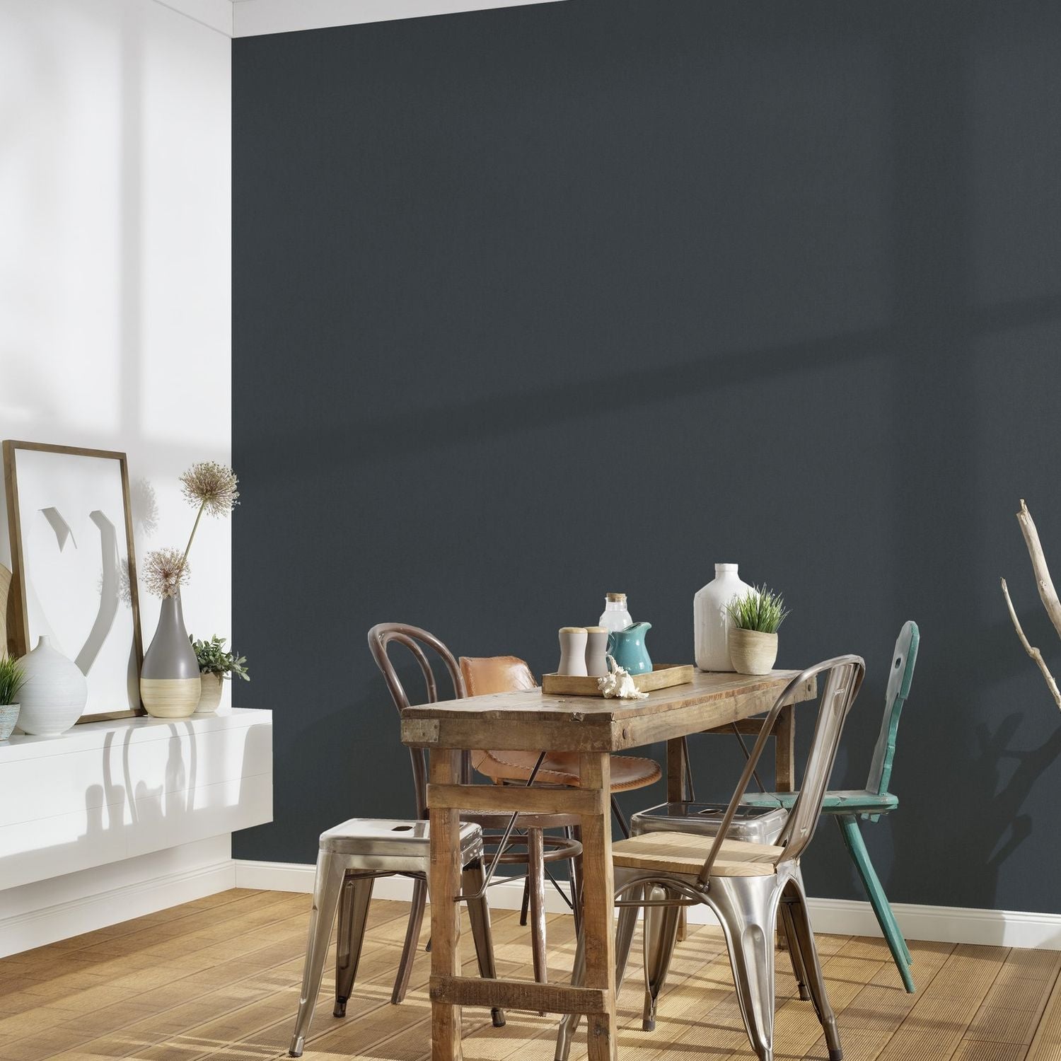 Livingwalls behang effen zwart - 53 cm x 10.05 m - AS-377483
