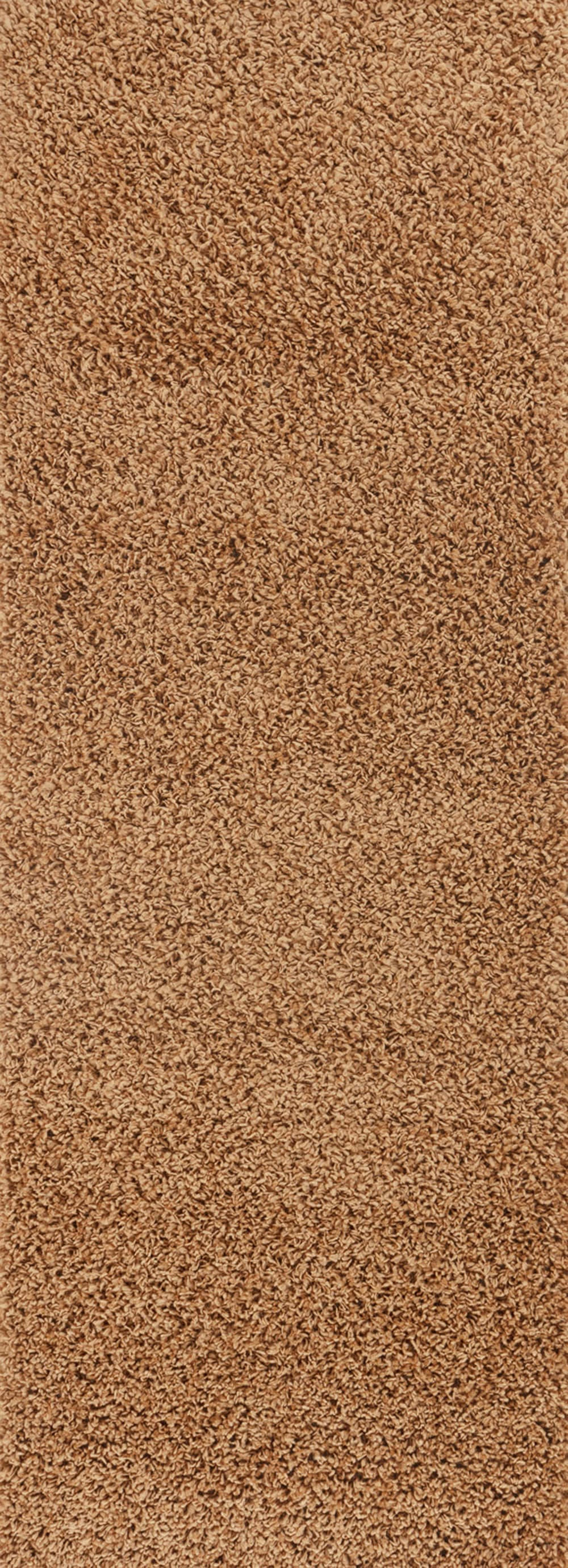 LILLY - Tapis de Couloir Shaggy Uni Chic Terracotta 80x220