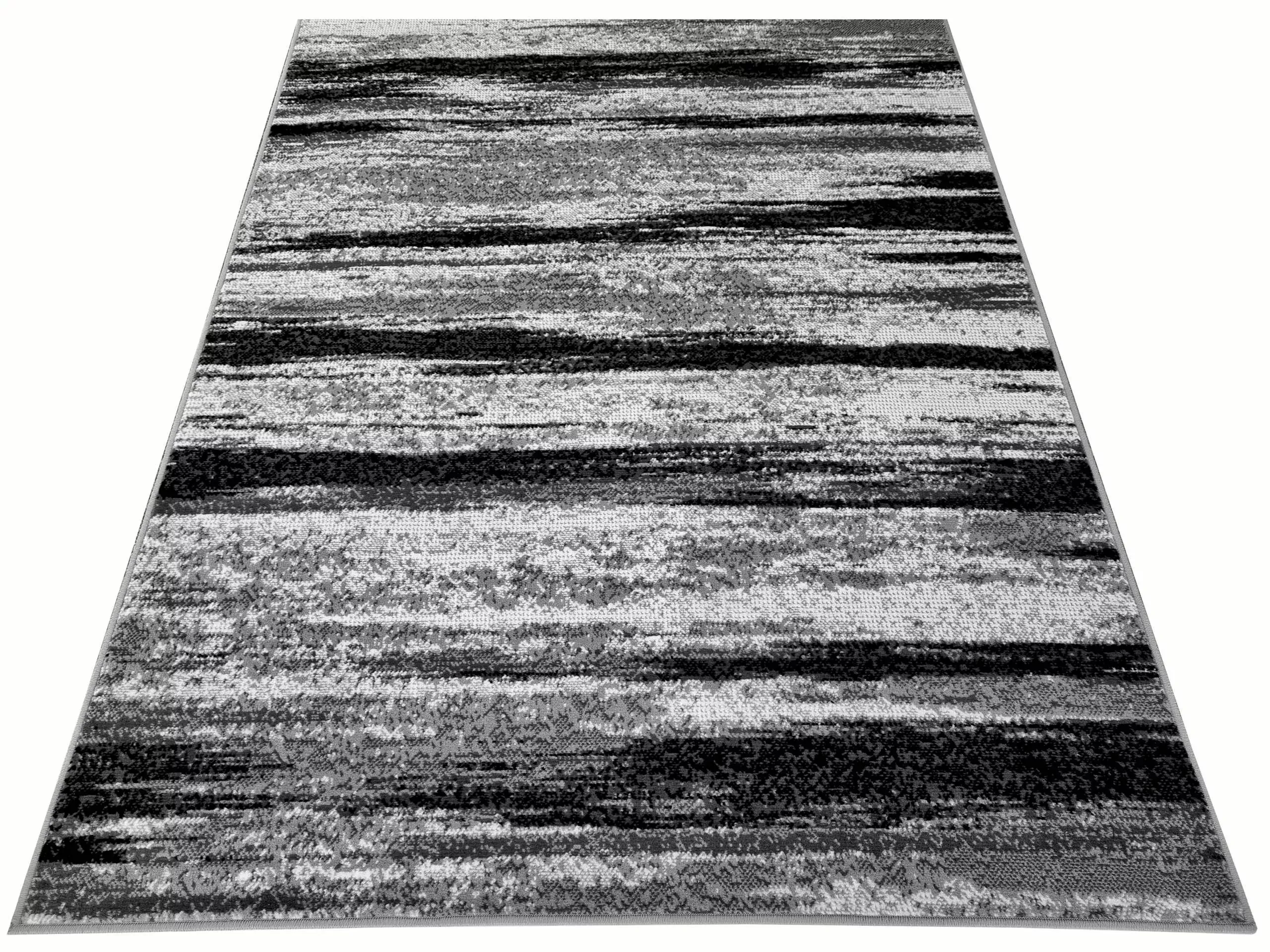 Dywan nowoczesny szary do salonu pokoju 014 - 70x130 cm - modny solidny