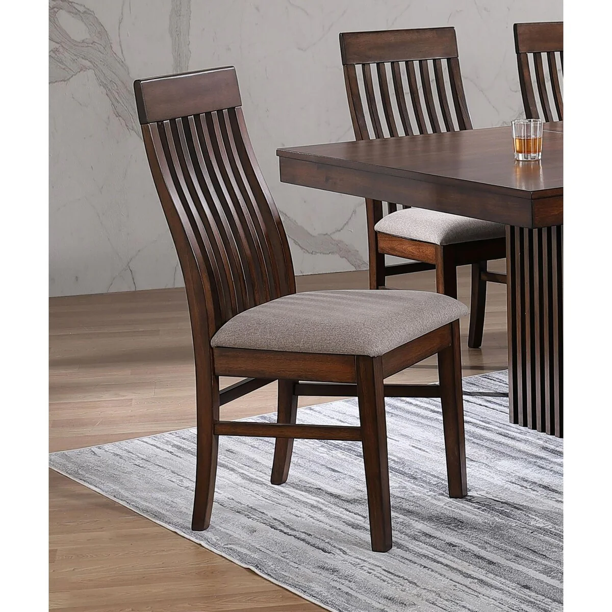 Baywind Mango Oak Dining Side Chair with Slat Back (Set of 2)