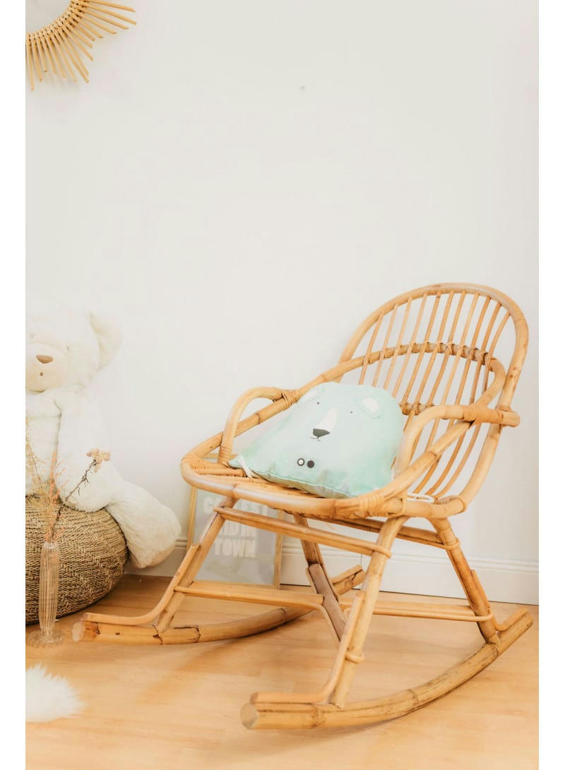 JUNE - Rocking-chair enfant en rotin naturel
