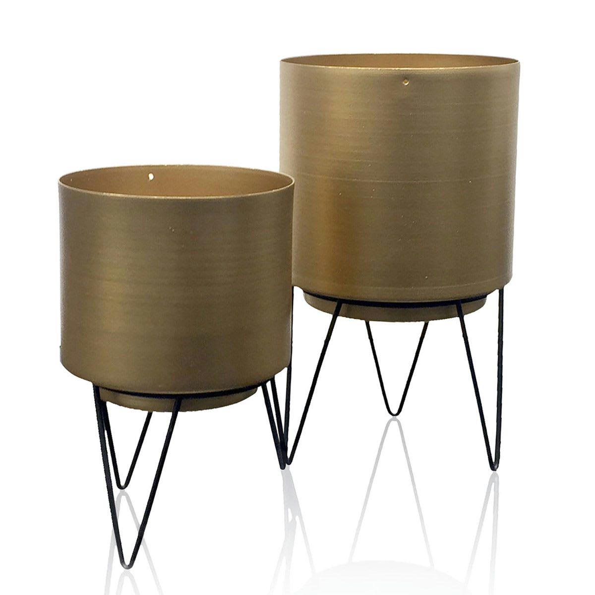 - Pots de fleur pied filaire - Lot de 2