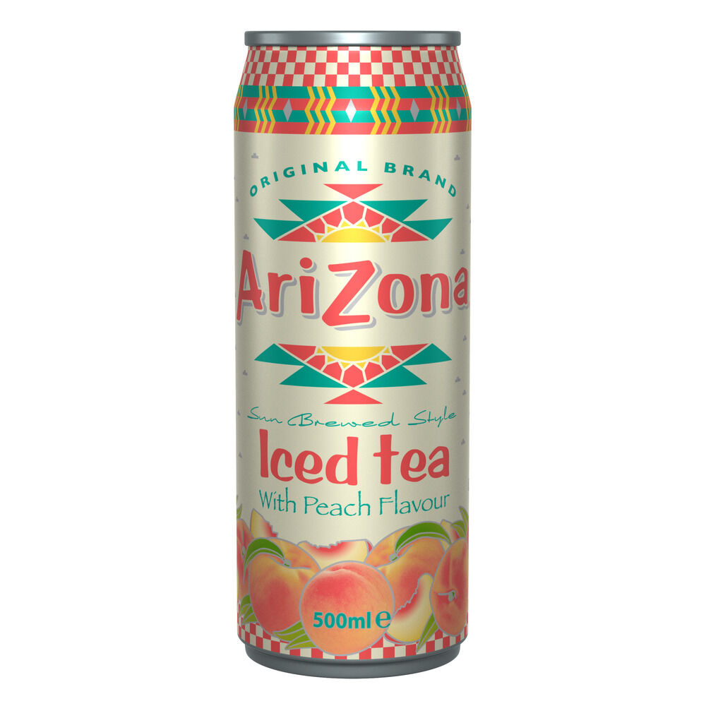 Canette boisson Arizona thé vert pêche miel 50cl