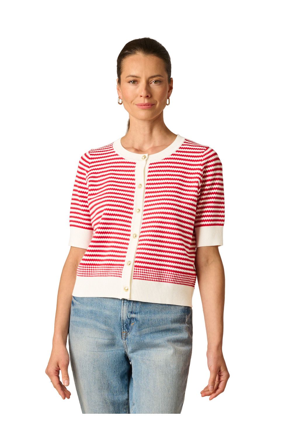 Adrianna Papell Short Sleeve Cardigan