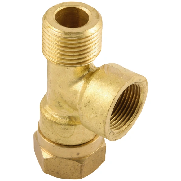 T-Stück, Metall, goldfarben