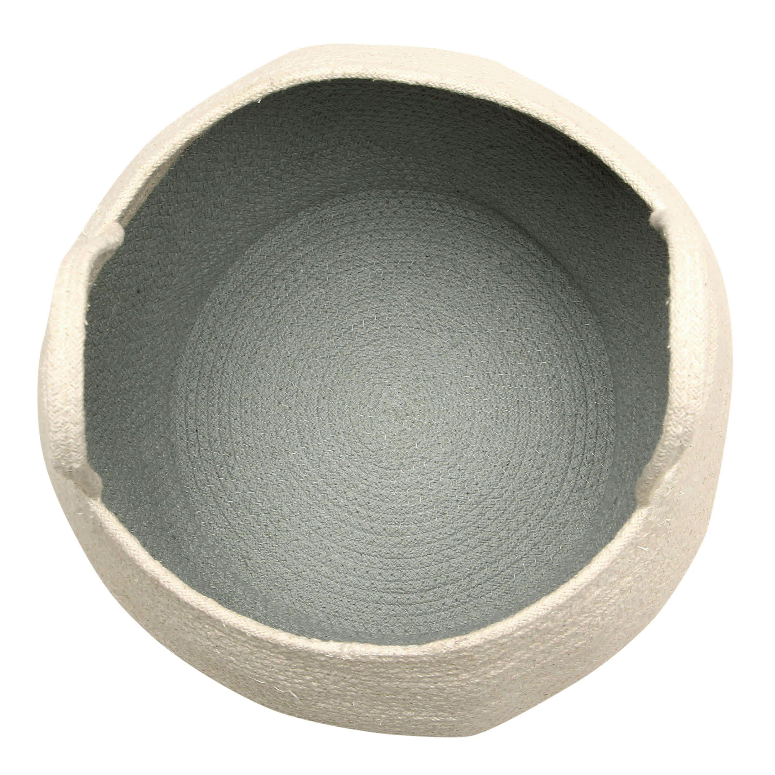 MOROCCO - Panier en coton blanc et bleu 35xØ30