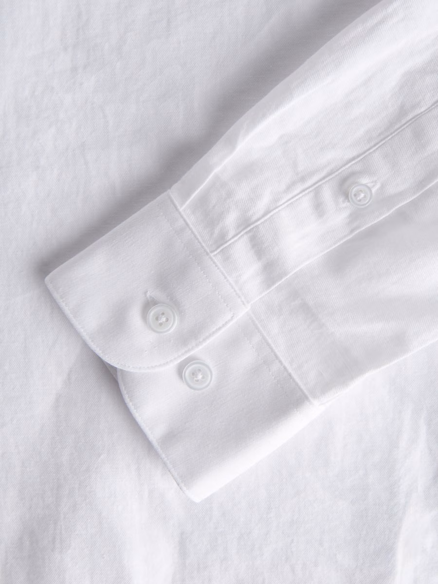 Regular Fit Shirt With Linen Blend