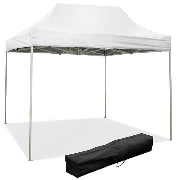 Gazébo pliant pliant 3x2 Blanc recouvert de PVC imperméable