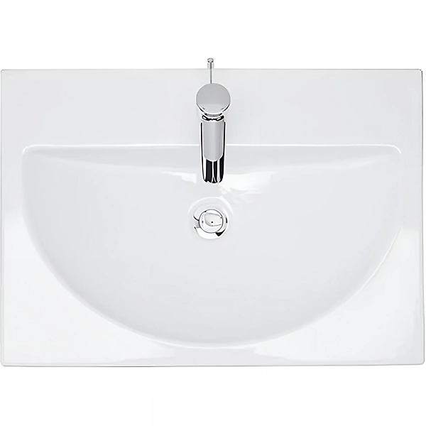 Lavabo mural céramique traditionnelle SANINDUSA UrbY 65x47 blanc (robinet et vidage non inclus)