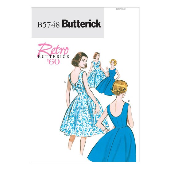Butterick Vintage Dress Sewing Pattern B5748 (6-14)