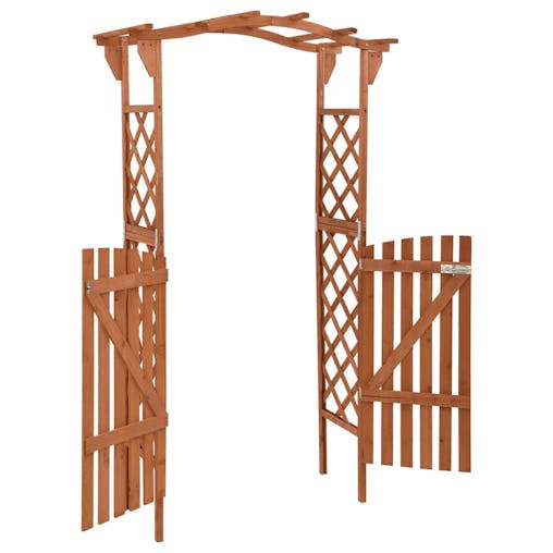 NNEVL Pergola with Gate 116x40x204 cm Solid Firwood