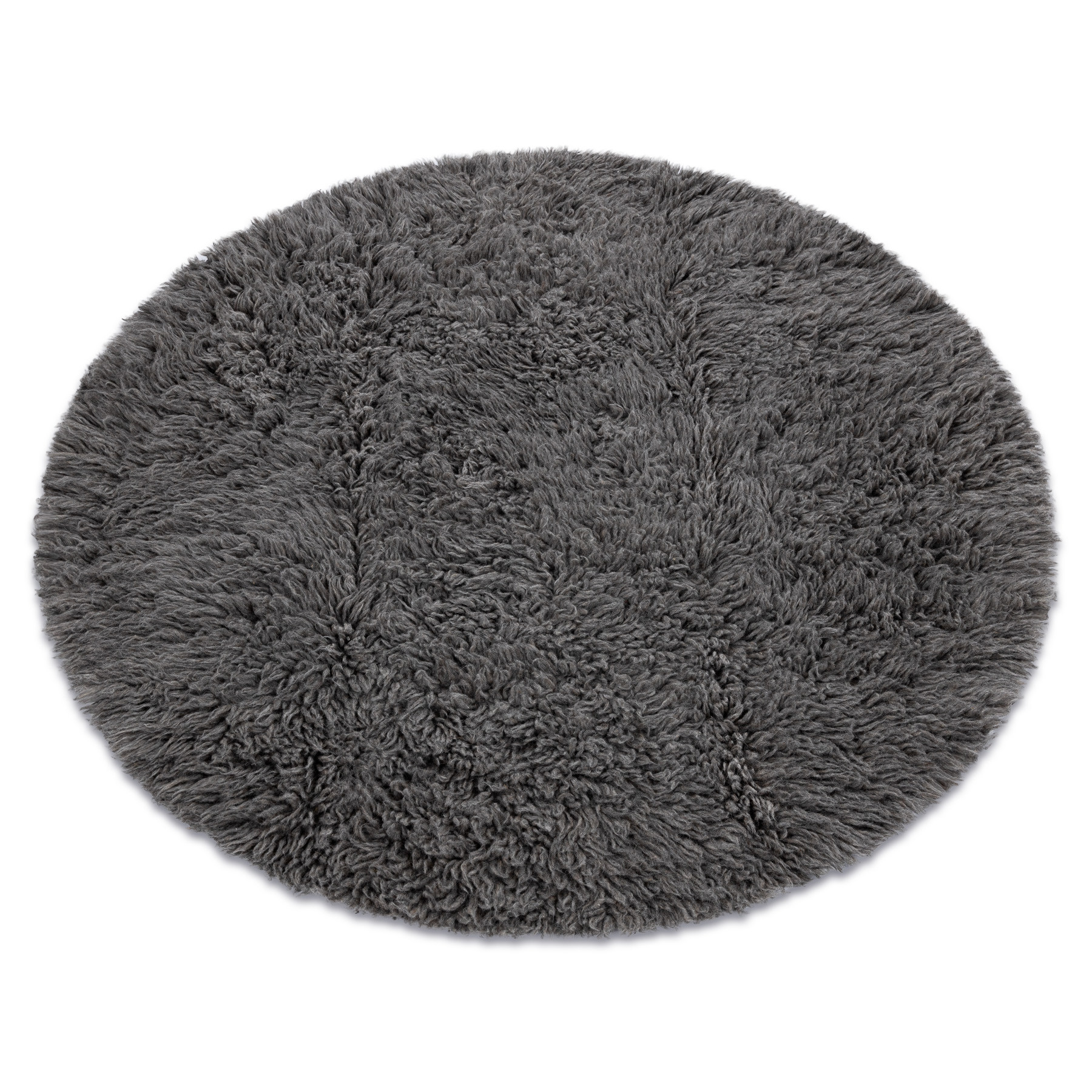 FLOKATI WEŁNIANE szare koło 110 cm