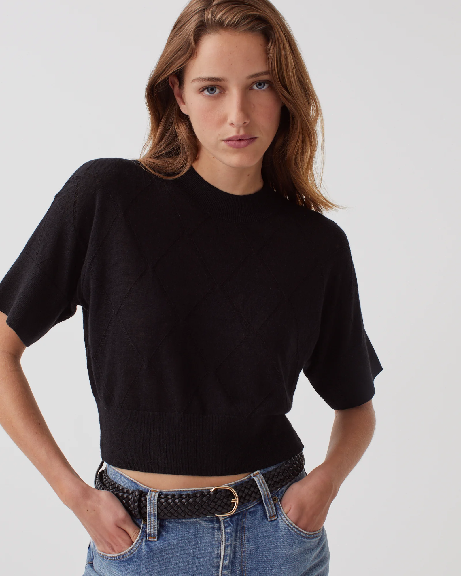 Pull court à manches courtes