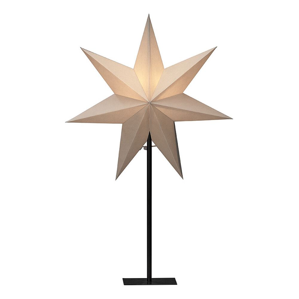 ADVENTSSTJERNE KONSTSMIDE STÅENDE Ø40CM GREIGE