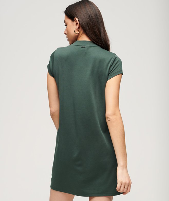 Short Sleeve A-line Mini Dress