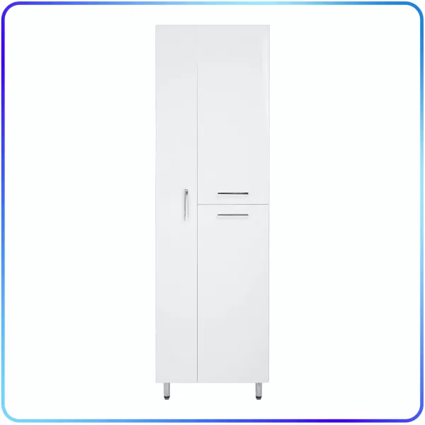 Biały Słupek Łazienkowy na mop 55x180 Front Połysk Szafka