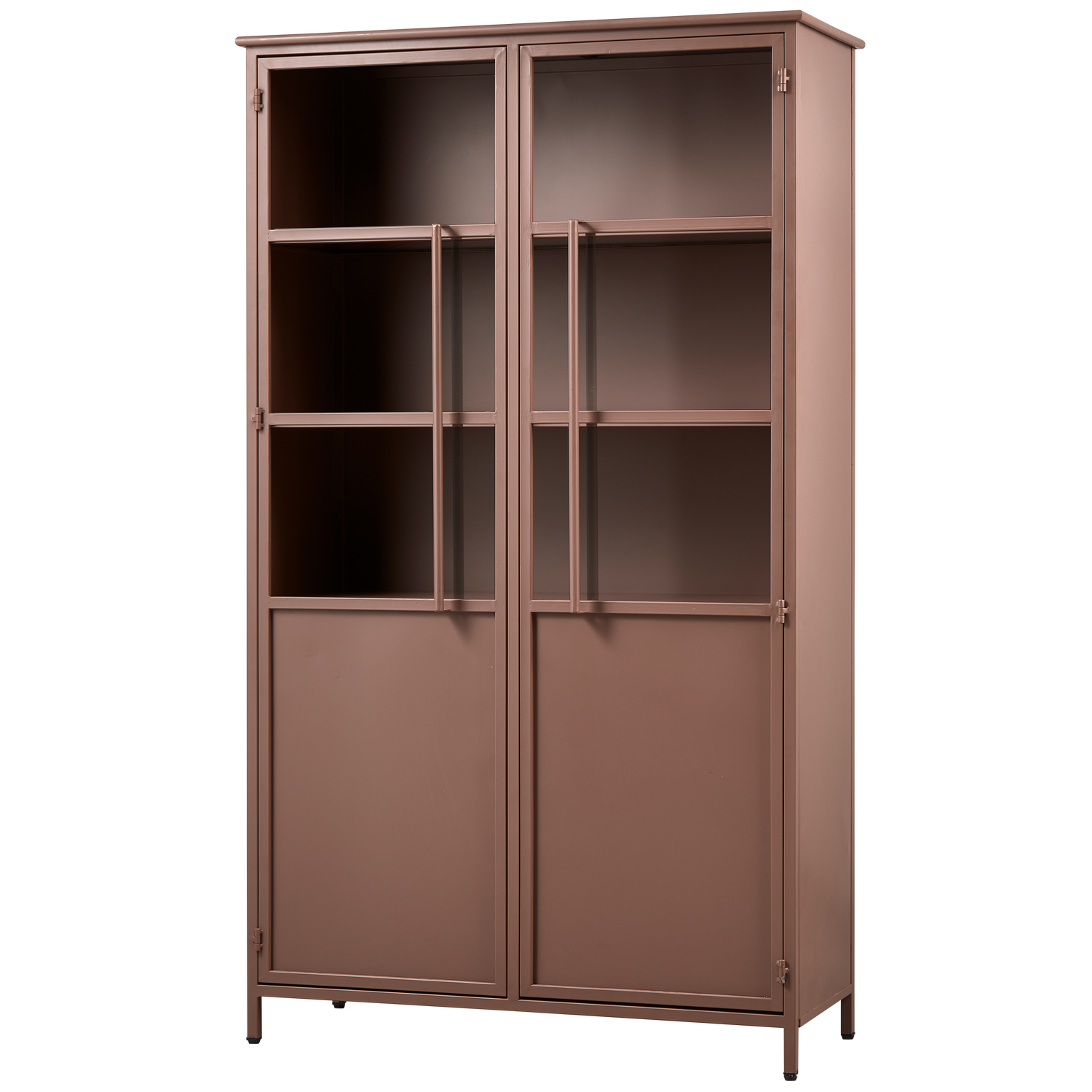 WOOOD Exhibit Vitrinekast - Metaal - Tan - 170x99x44