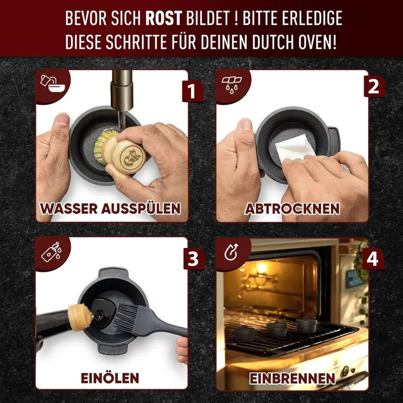 Mini-Cocotte 6er-Set Mini Dutch Oven