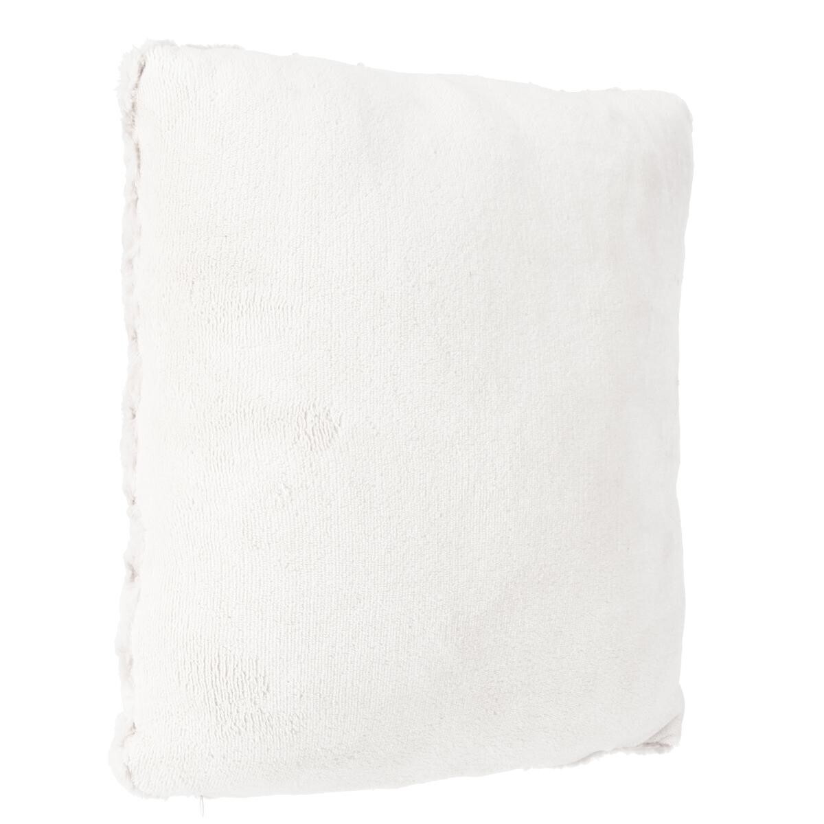 Curly fur cushion Beige, 45x45 cm