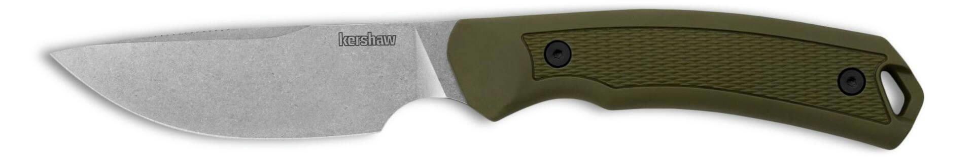 Kershaw Deschutes Skinner Fixed Blade Hunting Knife, Boxed, Steel, 3.9-in, Olive